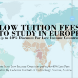 Low Tuition Fees for Study in Europe For Low Income Countries