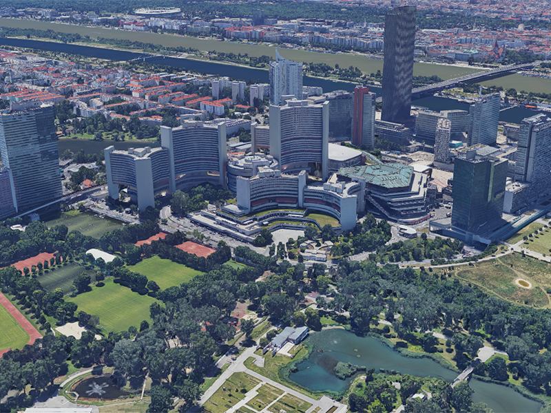Vienna Donaube City Donaustadt 3D View