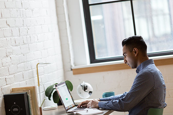 Man working Laptop