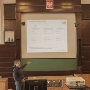 Zarbakhsh presenting dissemination actions in European cost action multiscale solar