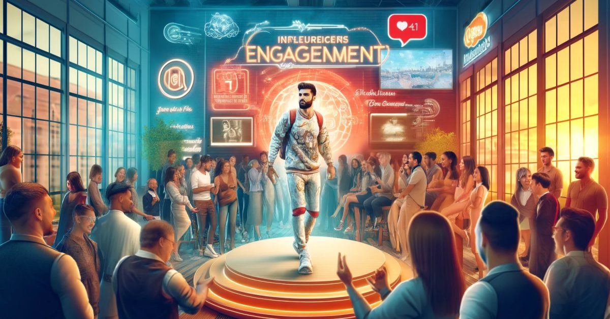 This scene captures the dynamic interaction between a famous influencer and a diverse audience at a high-profile marketing event. By Samareh Ghaem Maghami, Cademix Magazine.