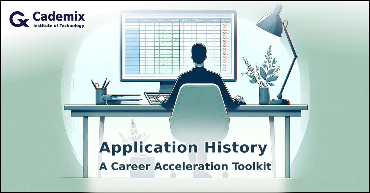 Application History, A Career Acceleration Toolkit, Keeping track of the job applications Cademix Institute of Technology