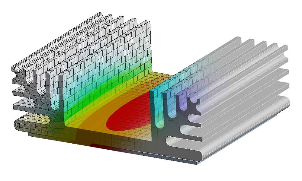 Finite Element Blended Image results of thermal analysis Marketing image