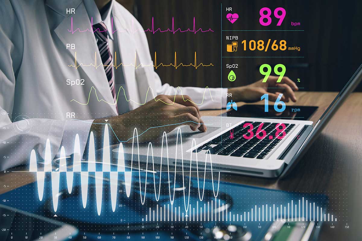 Medical Engineering graph waves compose images monitoring, Patient Health Record Systems