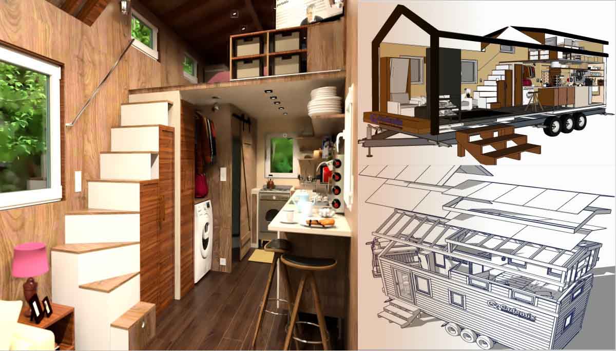 The factors in the design process of a tiny house habitable and portable