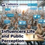 The image, showing a diverse group of people with their backs to the camera as they engage with digital content in a public setting. By Samareh Ghaem Maghami, Cademix Magazine.