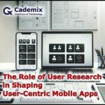This image depicting a contemporary UX design workspace tailored to usability testing for mobile apps. Samareh Ghaem Maghami, Cademix Magazine.