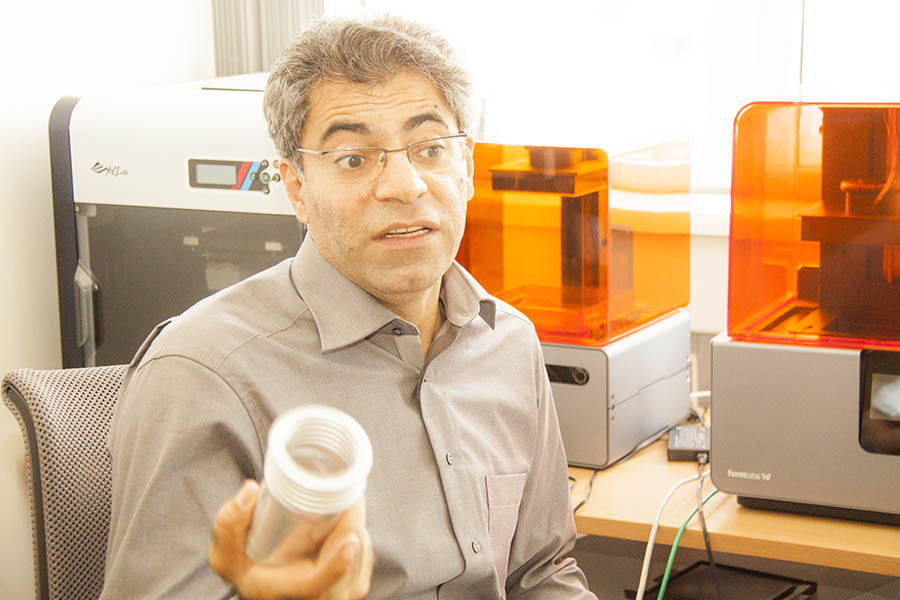 Javad Zarbakhsh VIP consultation Interview Office with 3D Printers CCARD Center of Computer Aided Research and Development Austria
