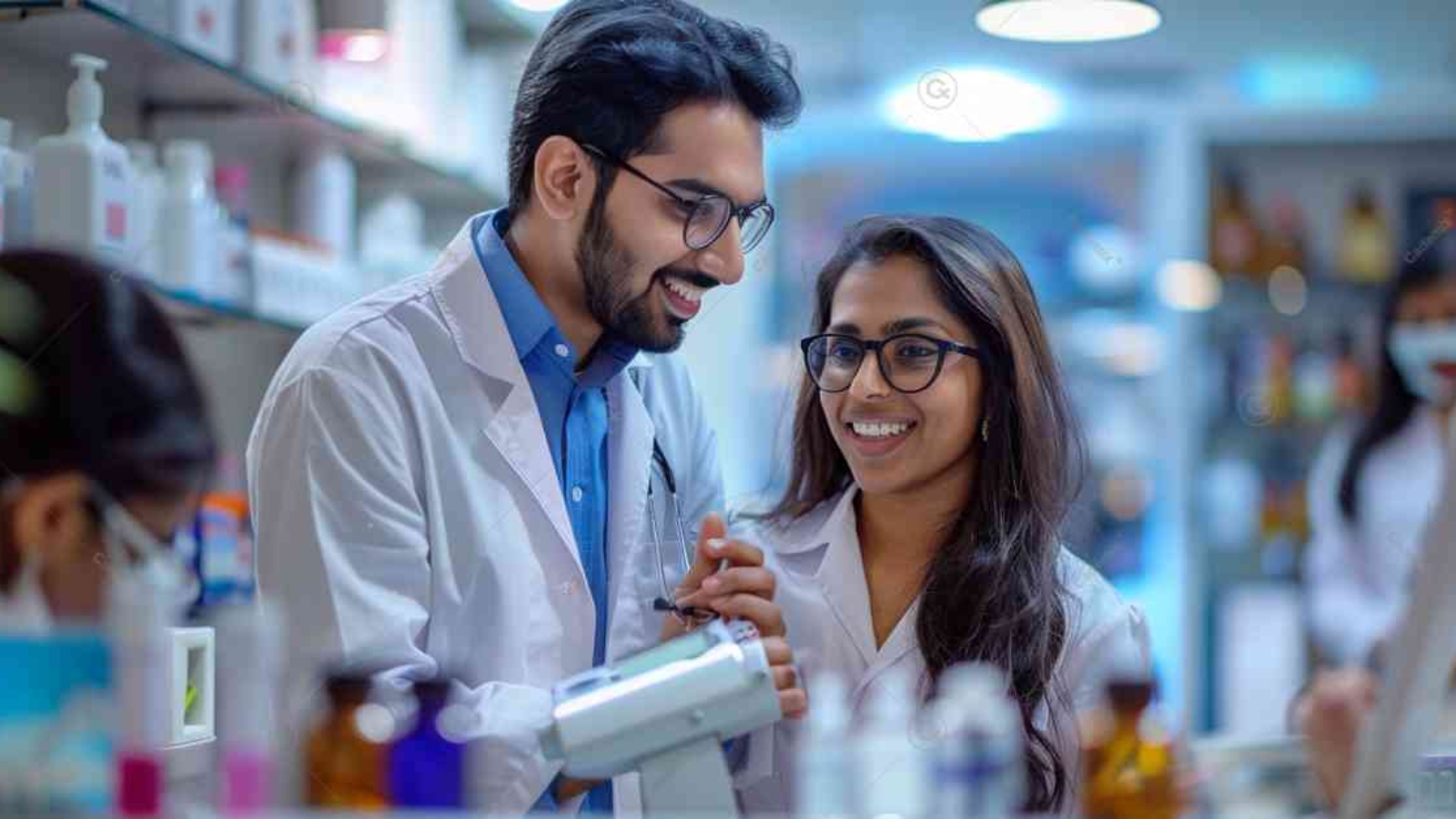 An optometrist examining a patient's eyes in a clinic, symbolizing opportunities in optometrist employment.