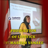 lipstick production y Maryam Vanaee with Maryam cosmetic brand